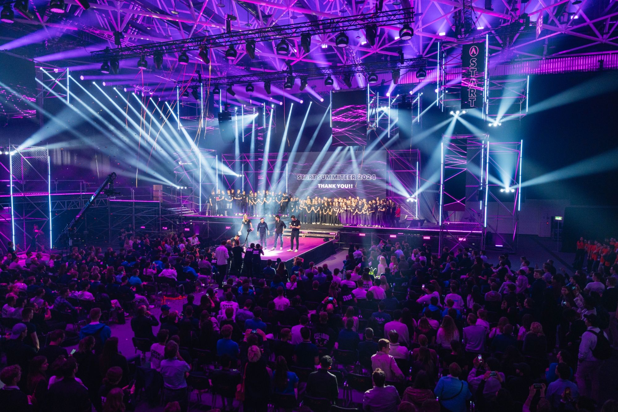 The crowd and the stage at START Summit in St. Gallen